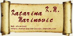 Katarina Marinović vizit kartica